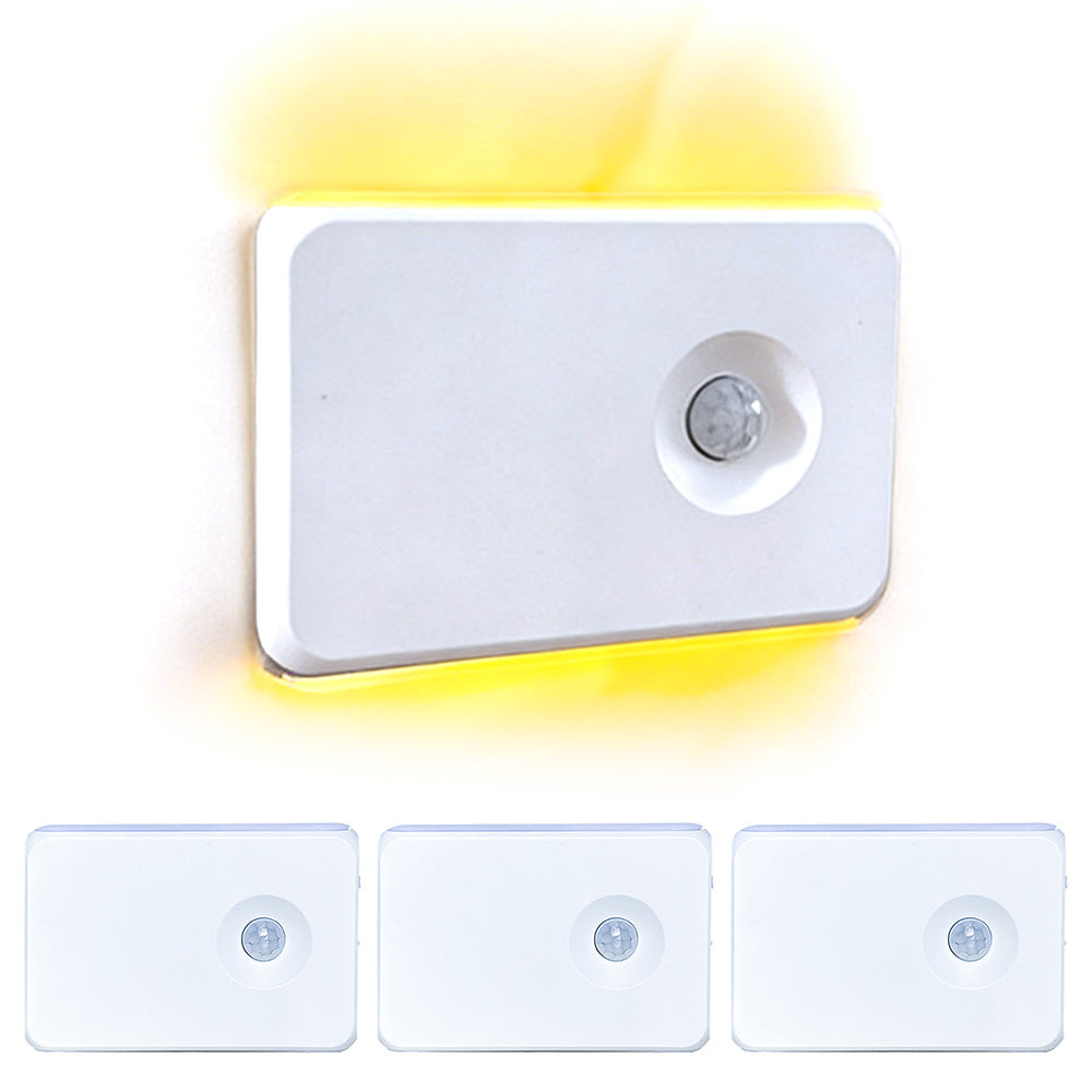 4Pcs Motion Sensor Night Light Stair Lights Indoor for Hallway Stairway Bathroom