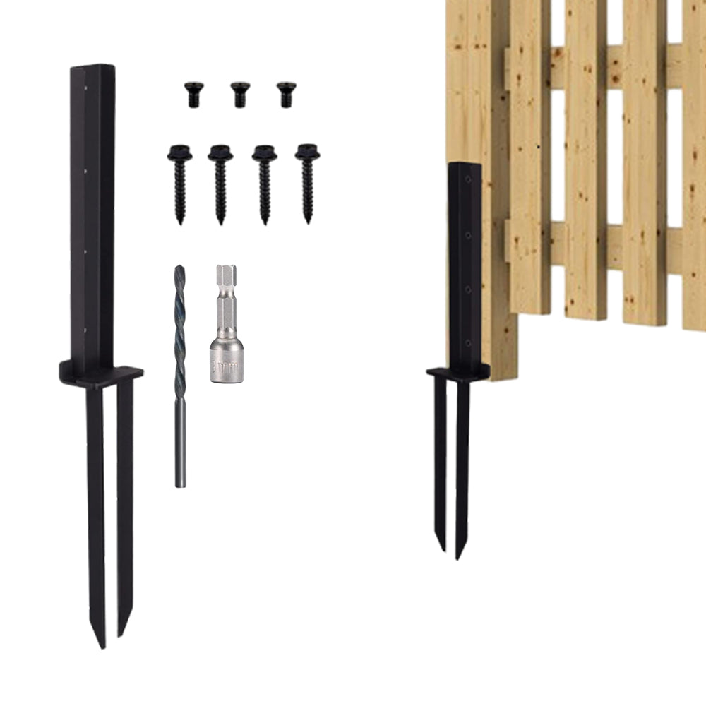 Fence Post Repair Kit Heavy Duty H Design Fence Post Anchor Ground Stakes