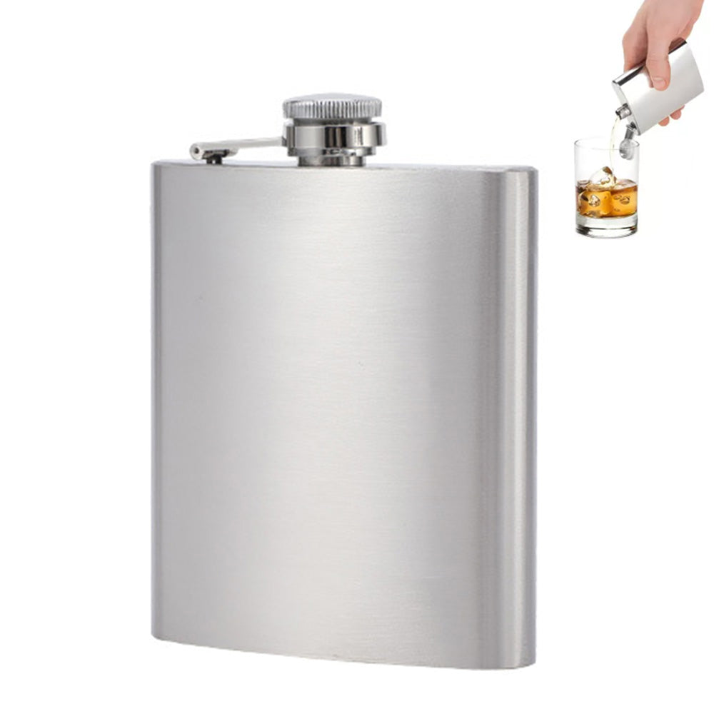 Stainless Steel Hip Flask for Men Portable Leak Resistant Pocket Liquor Bottle for Outdoor Travel
