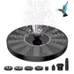 Solar Powered Bird Bath Fountains Upgrade 1.5W with 6 Nozzle Water Feature