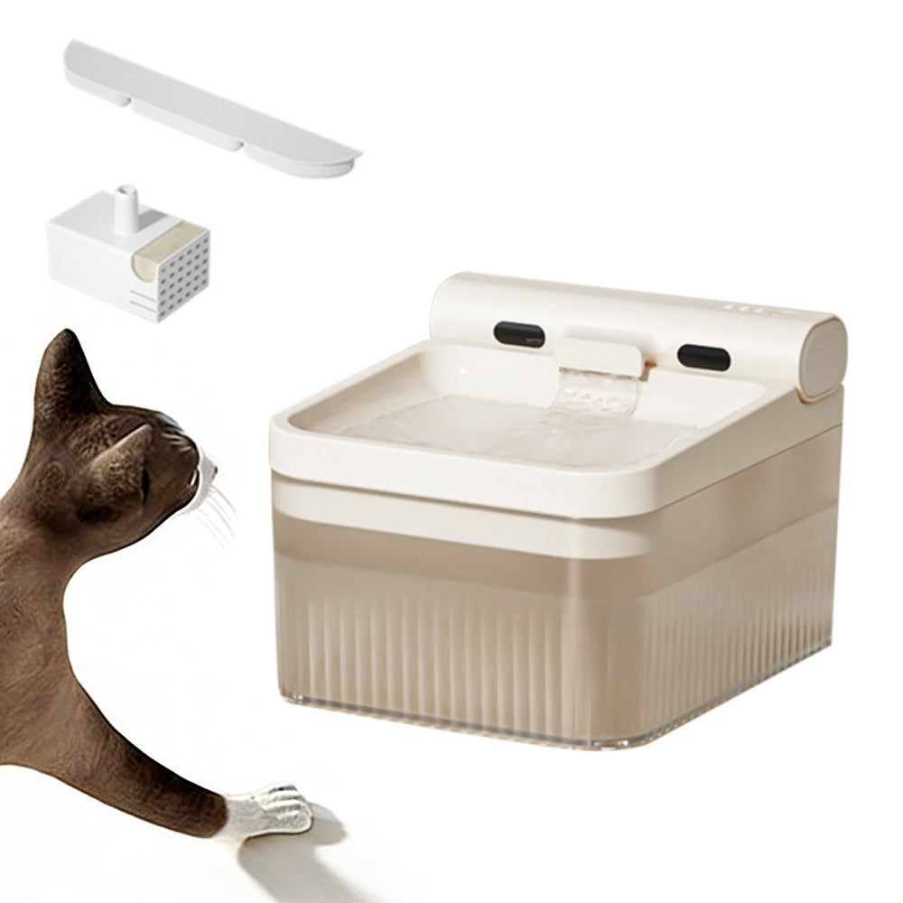4L Automatic Cat Water Fountain Rechargeable Pet Drinking Dispenser with Sensor Mode