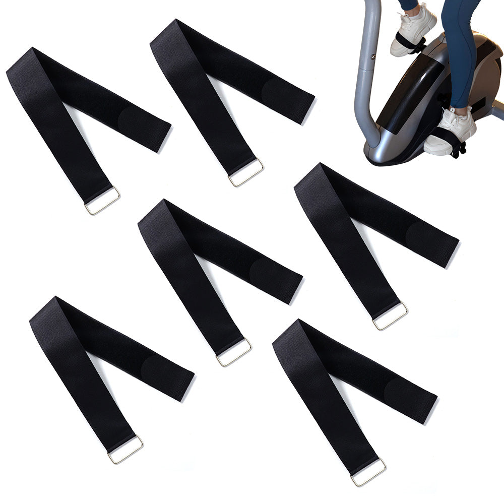 6Pcs Ellipse Leg Exerciser Adjustable Hook and Loop Pedal Straps
