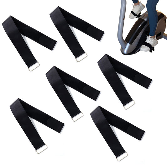 6Pcs Ellipse Leg Exerciser Adjustable Hook and Loop Pedal Straps