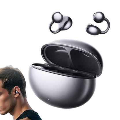 Clip-On Open Ear Bluetooth 5.4 Earbuds with C-Shaped Bridge and IPX4 Waterproof