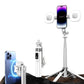 Phone Tripod Potable Selfie Stick With Wireless Detachable Remote Control And Fill Light