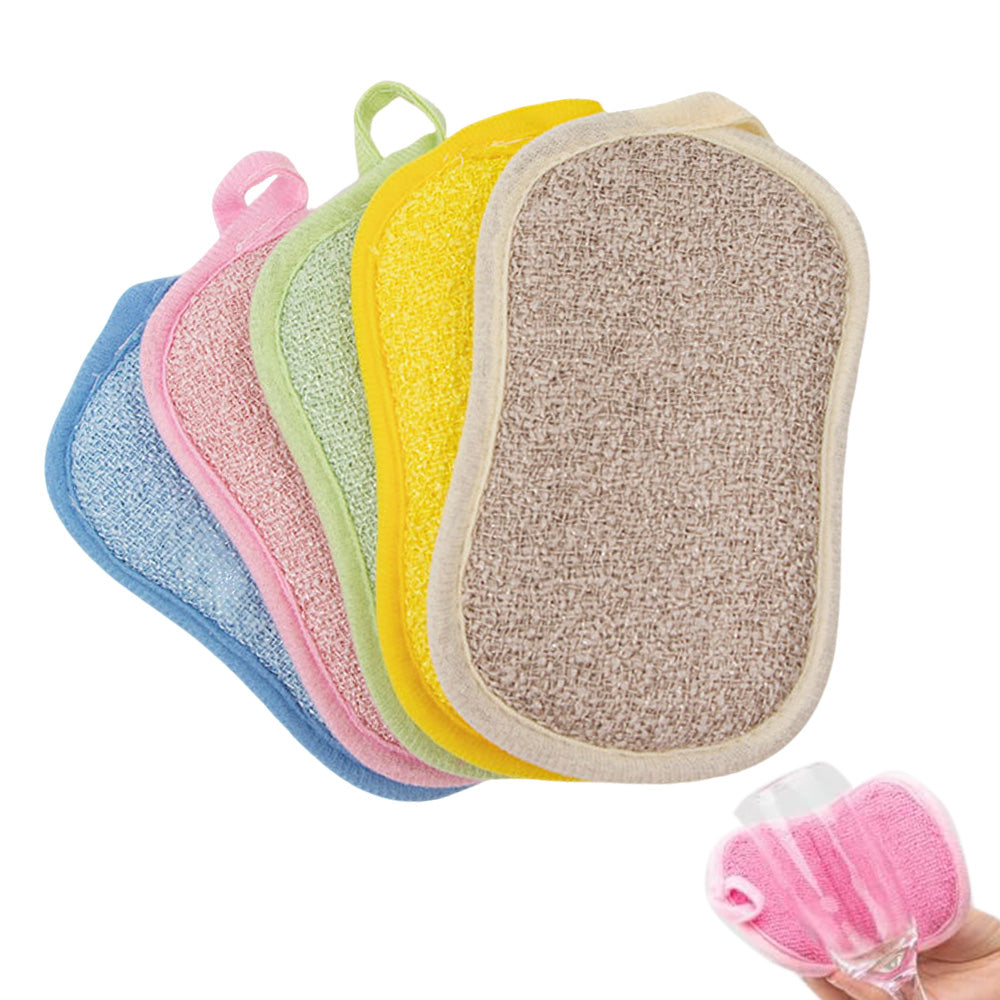 5Pcs Dish Sponge Kitchen Double Sided Sponges Scrub to Remove Stubborn Stains