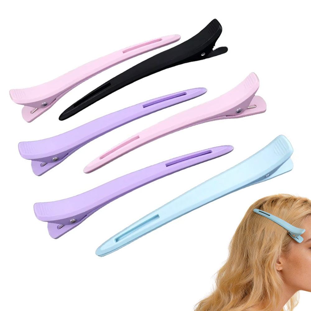 Non-Slip Plastic Sectioning Hair Clips for Salon Styling