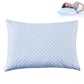 Cooling Shredded Memory Foam Pillows for Side Back Sleepers with Washable Cover-Blue