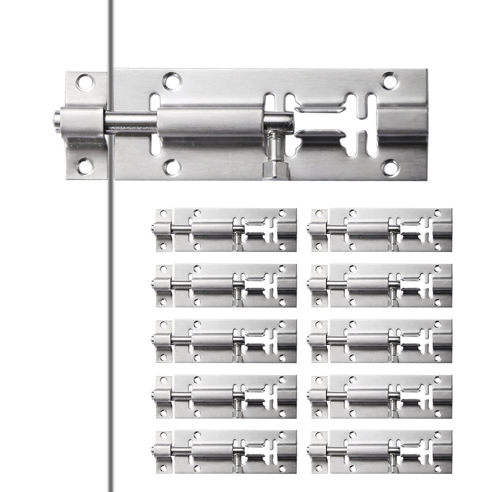 10Pcs Stainless Steel Sliding Door Bolts for Doors Windows and Cabinets