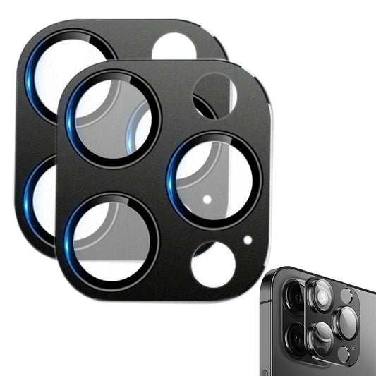 2 Pack Metal Camera Lens Protector for iPhone 16 Pro Max Tempered Glass Cover