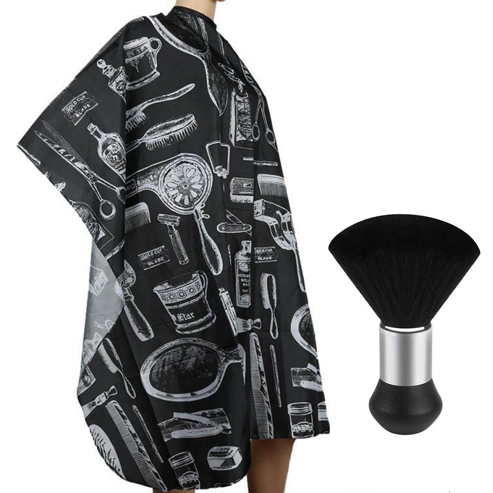 Hair Cutting Cape Set Barber Cape with Neck Duster Brush for Men Women Salon Supplies