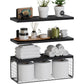 3 Piece Engineered Wood Wall Shelves with Metal Storage Basket