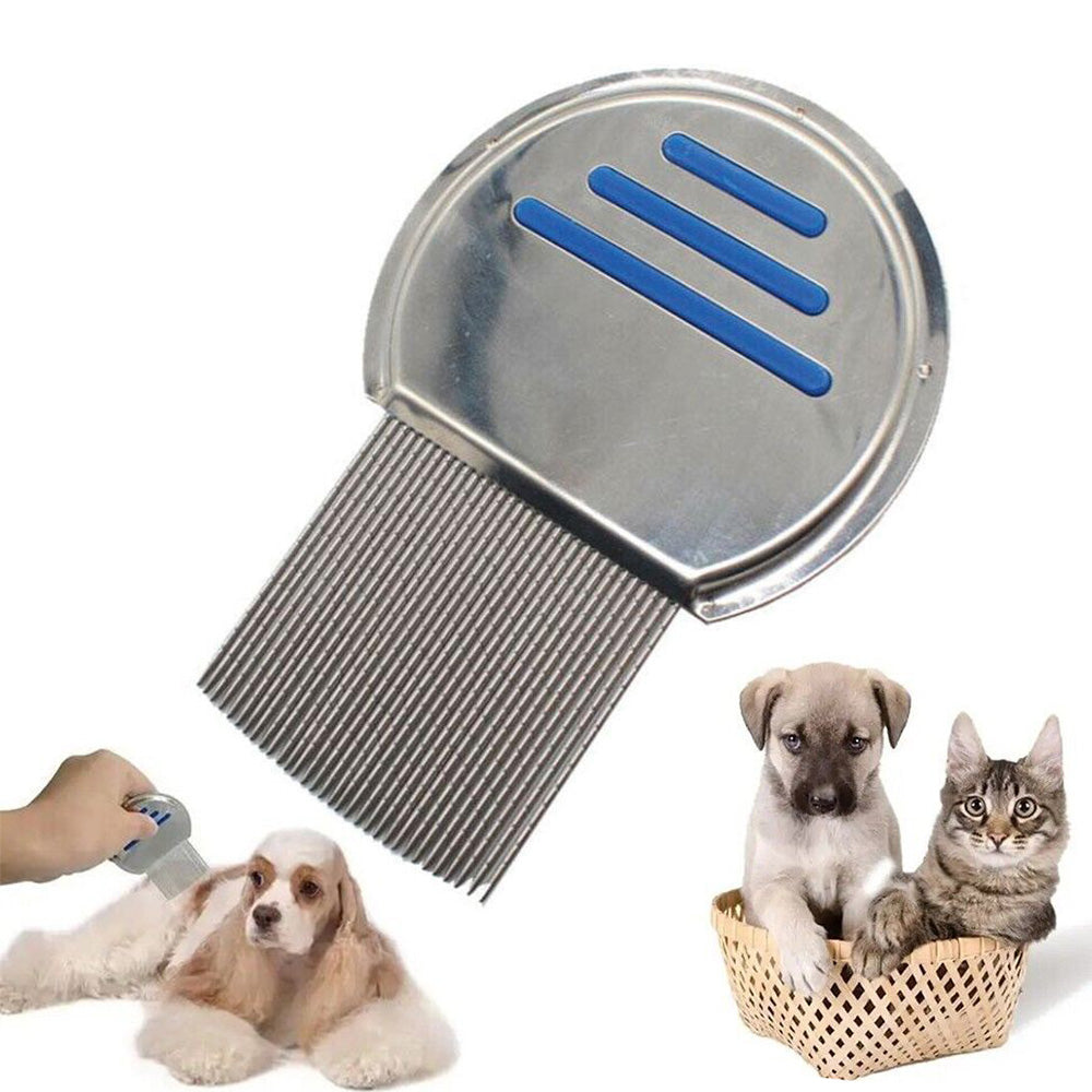Stainless Steel Pet Flea Comb Fine Tooth Grooming Tool for Dogs Cats
