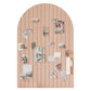 Large Arched Felt Bulletin Board with 30 Push Pins for Home Office School