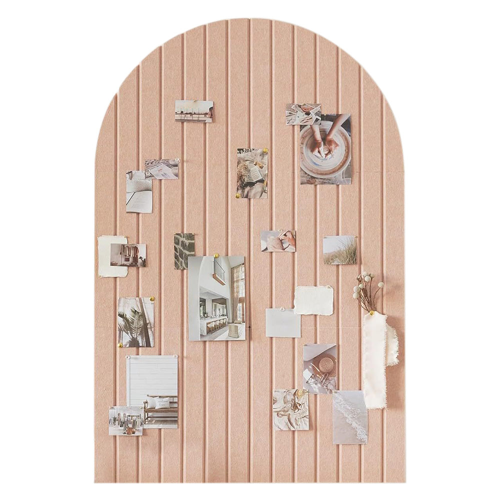 Large Arched Felt Bulletin Board with 30 Push Pins for Home Office School