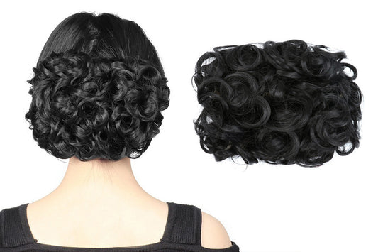 Curly Hair Bun Extension Messy Bun Hairpiece for Instant Updo
