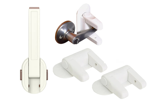 1 x Child Proof Toilet Lock with 2pcs Door Lever Lock