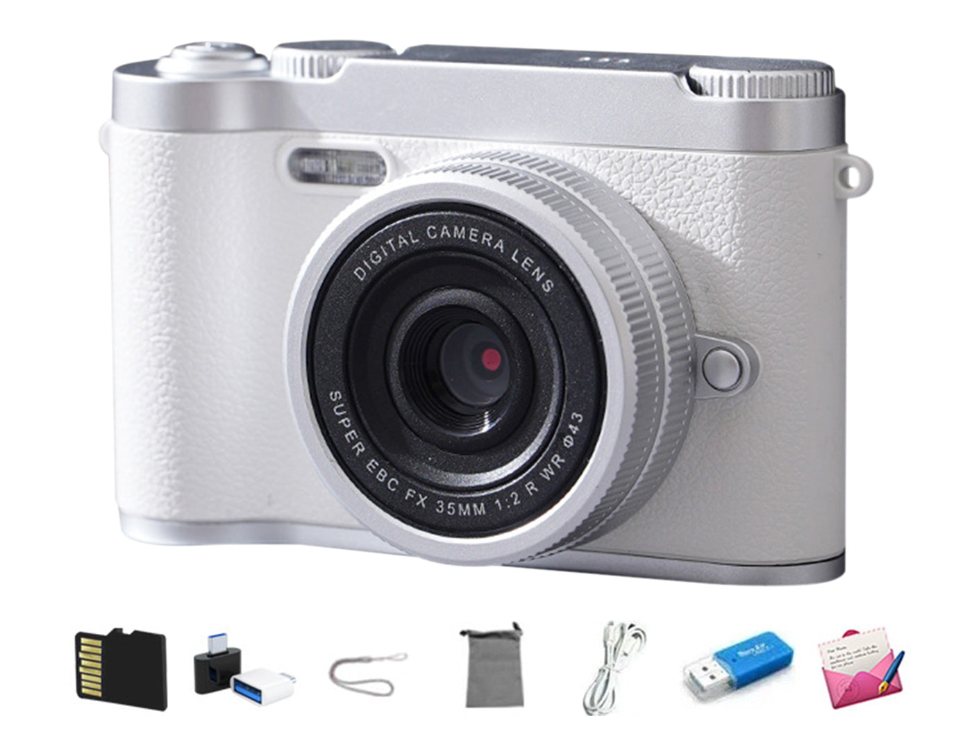 Dual Lens 4K Digital Camera 50MP Compact Vlogging Camera with 512GB Card