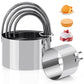 2X5 Pieces Stainless Steel Round Cookie Cutters with Handle Cake Baking Dough Tools