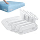 4PCS Invisible Bedsheet Clips Bed Sheet Holders With Lock Strips For Corners