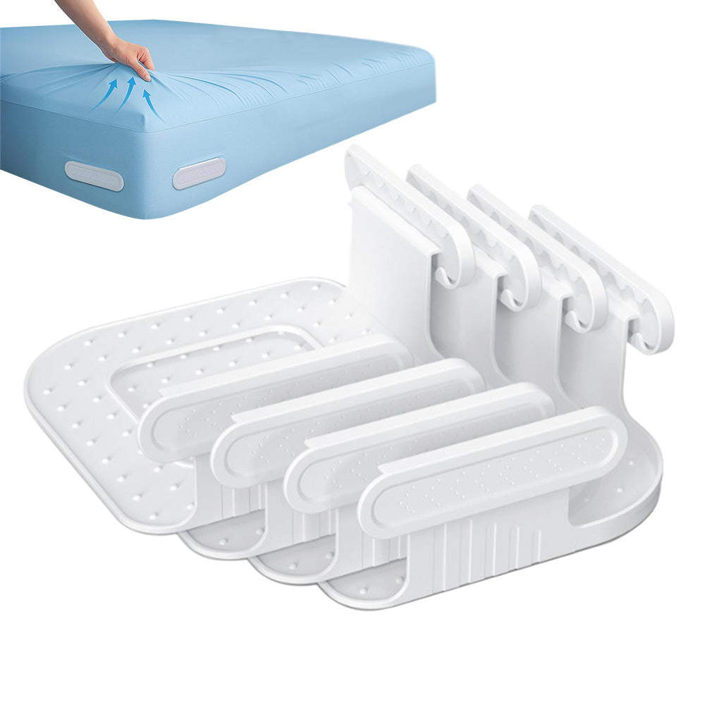 4PCS Invisible Bedsheet Clips Bed Sheet Holders With Lock Strips For Corners