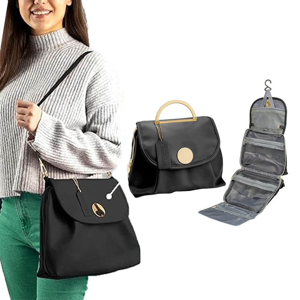 Large Capacity Water-resistant Toiletry Bag Travel Bag with Hanging Hook