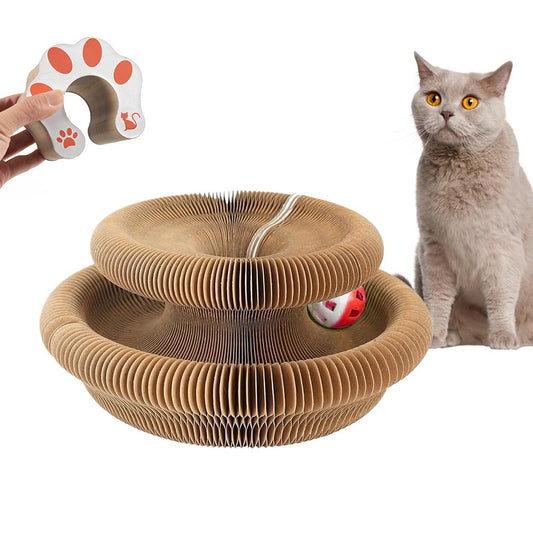 Magic Organ Cat Toy Foldable Reversible Infinity Style Cat Scratch Board