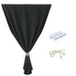Blackout Curtains No Drill Adhesive Curtains for Bedroom Living Room Office-Black