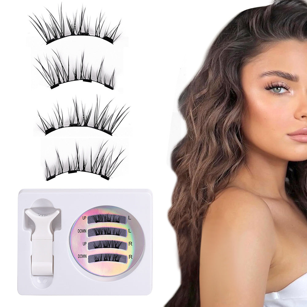 Eyelashes Kit With Clip Reusable Attractive Lashes No Glue Needed Lashes Kit