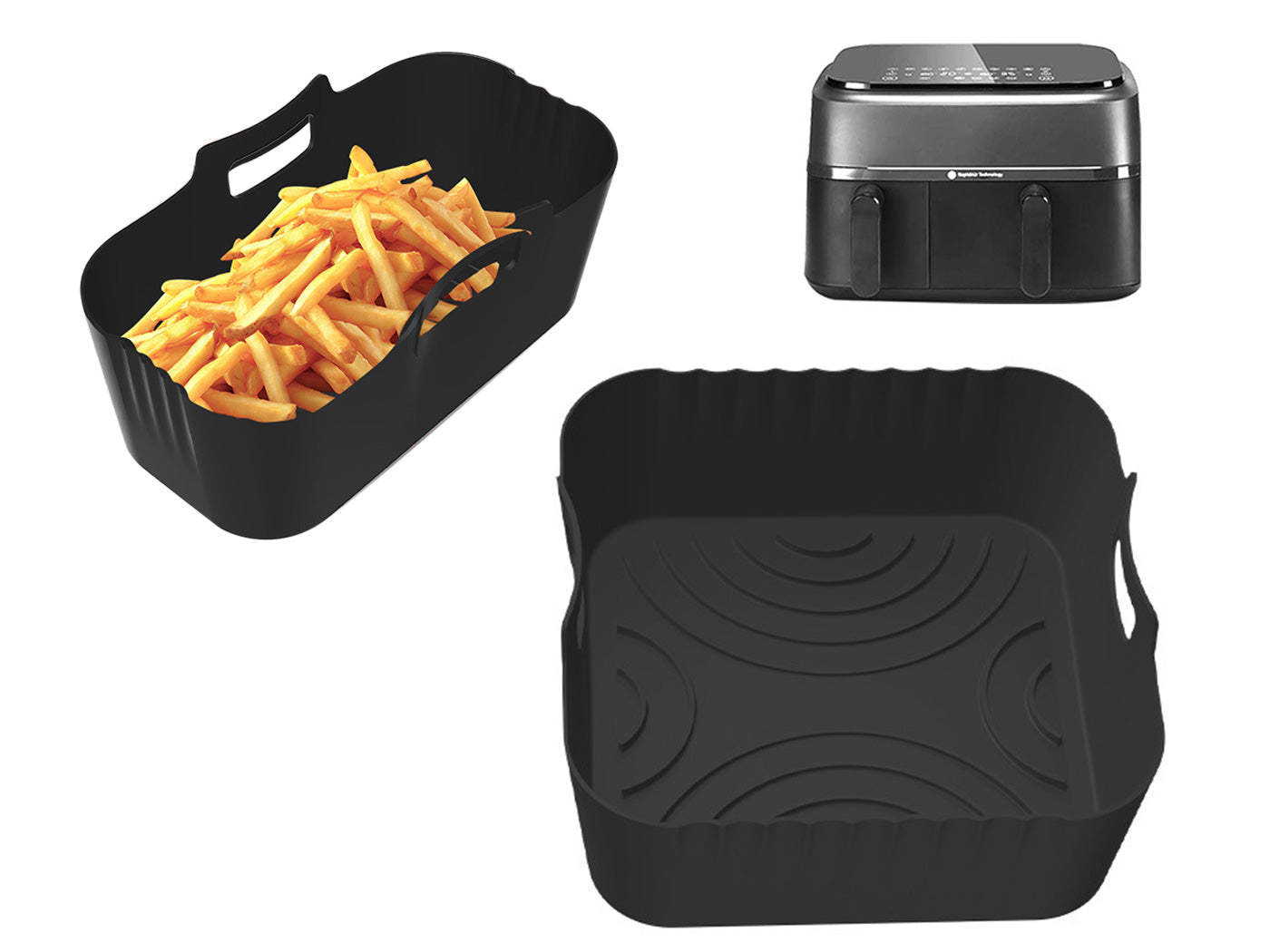 Air Fryer Silicone Liners for Philips Dual Basket Airfryer 3000 Series NA350