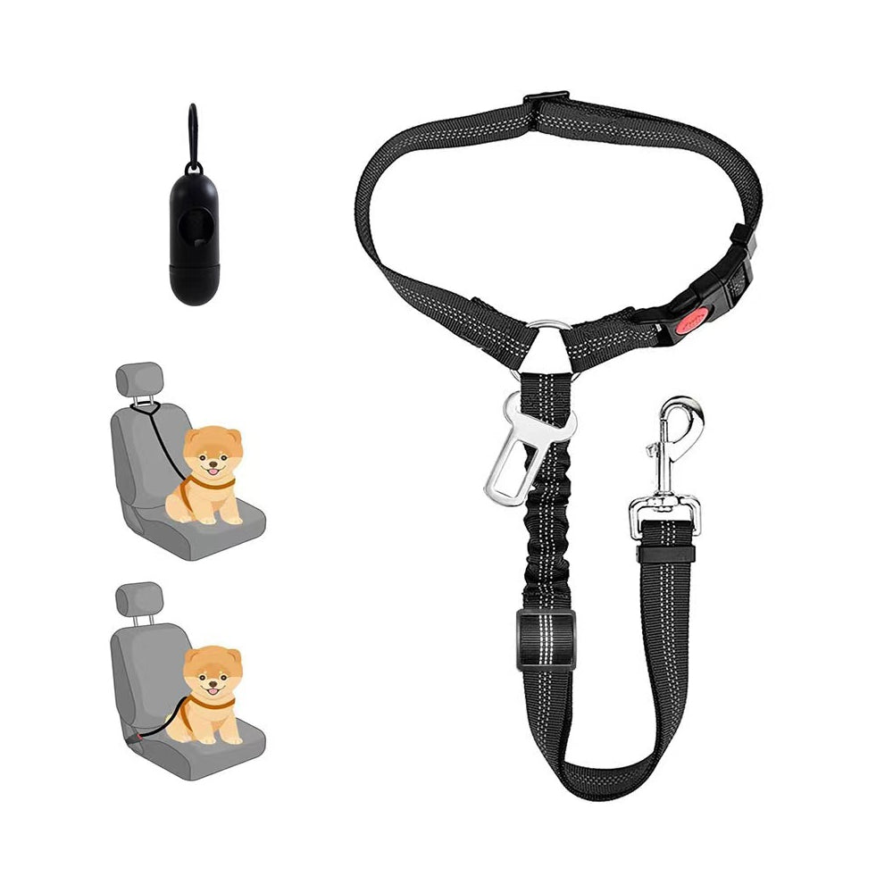 Removable Dog Belt Harness for Car Adjustable High Elastic Bungee