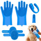 6PCS Pet Grooming Kit Pet Bathing Supplies Dog Washing Gloves Dog Bath Brush Dog Toothbrush Finger