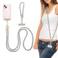 Rhinestone Crossbody Phone Lanyard with Wrist Strap and Locking Clips