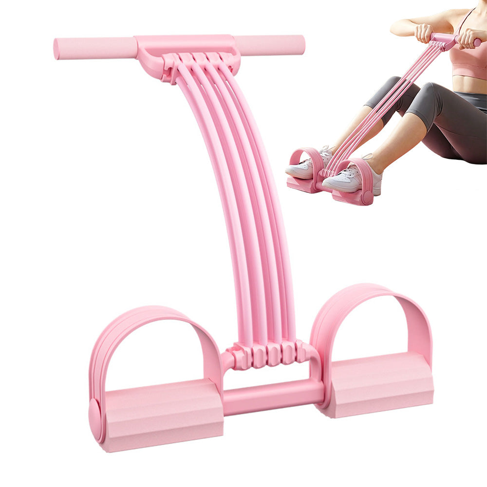 8 Tube Pedal Resistance Band with Handle Detachable Adjustable for Full Body Shaping