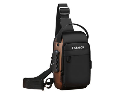 Anti-theft Chest Shoulder Crossbody Sling Bag with USB Port