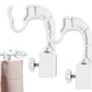 1-Pair Clip-On Curtain Rod Holder No-Drill Window Frame Mount for Dorm Room