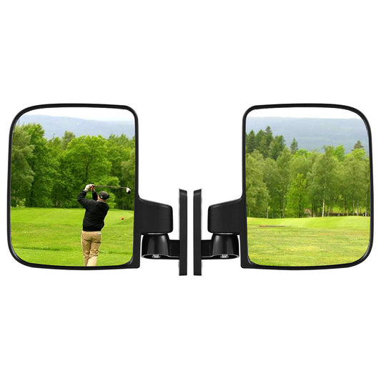 1 Pair Adjustable Golf Cart Universal Side Rear View Mirrors For Club EZGO Yamaha