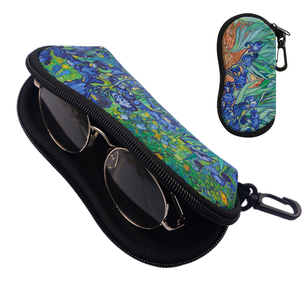 Lightweight Soft Glasses Case Scratch-Resistant Zipper Sunglasses Pouch for Travel and Commuting