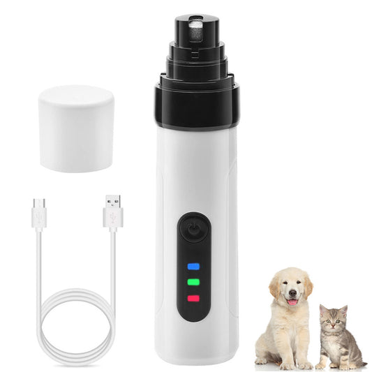 Silent Pet Nail Grinder Rechargeable Pet Paws Trimmer Grooming Tool