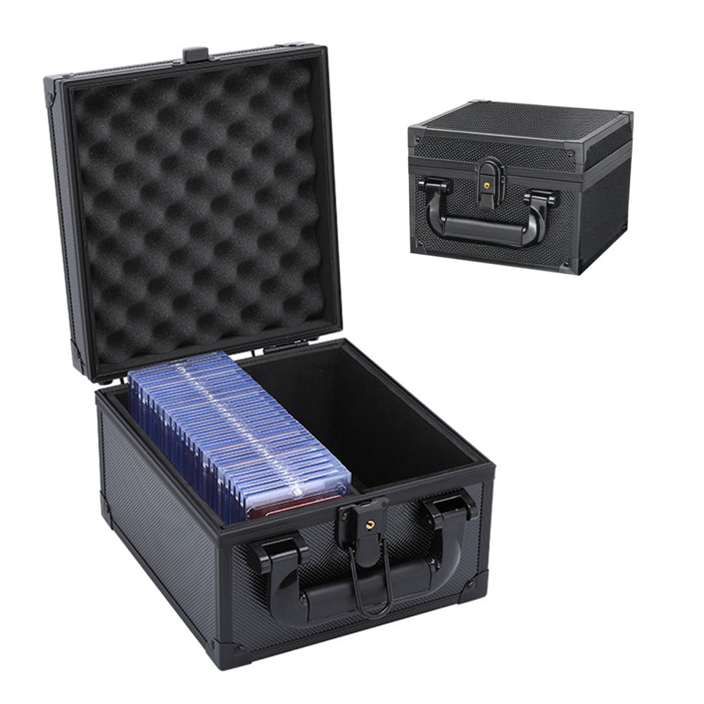 Card Storage Box with Secure Lock for Trading Cards Graded Cards and Game Cards