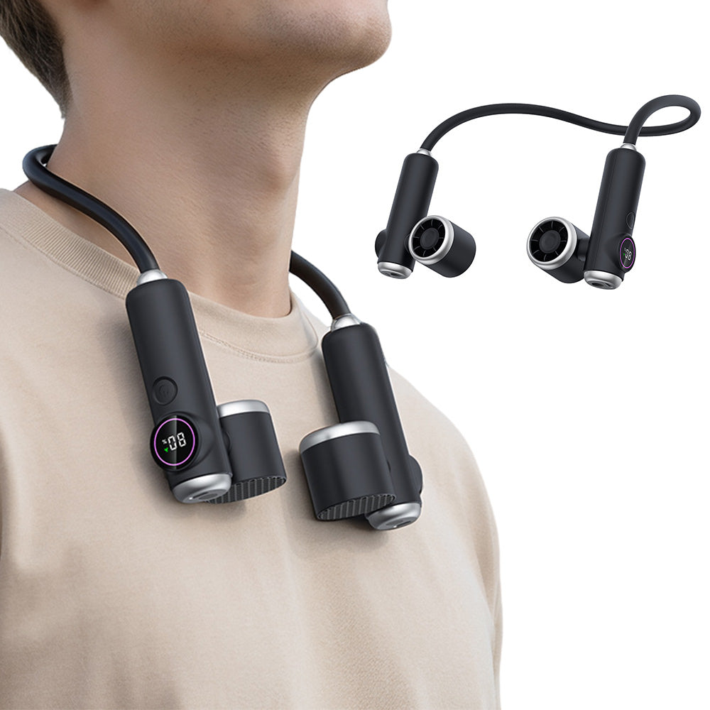 Detachable Easy Attached Neck and Handheld Fan with Dual 2000mAh Batteries