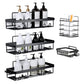 5Pcs Shower Caddy Adhesive Bathroom Wall Organizer Rack