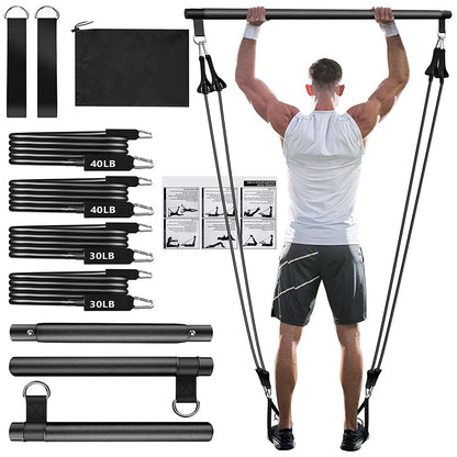 Pilates Bar Kit with Resistance Bands for Full Body Workouts Yoga Pilates