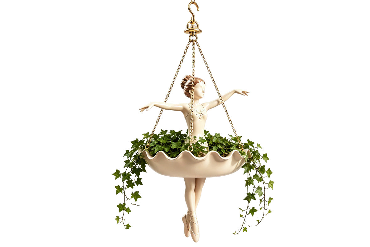 Resin Ballerina Hanging Planter Pot Hanging Flower Basket Home Decoration
