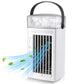 Portable Mini Dual Fan Air Cooler with LED Light and USB Power