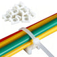 500 PCS Cable Tie Base Nylon Saddle Mount for Wire Management-White