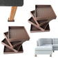 8 Pack Rubber Furniture Leg Floor Protectors with Anti Slip Textured Base