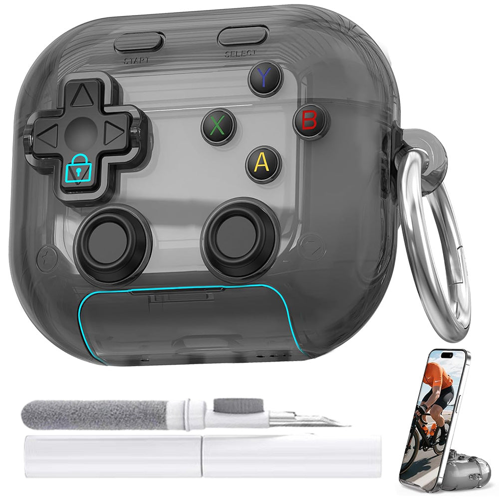 Case Cover with Lock Button and Phone Stand Protective Case for AirPods 4