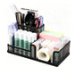 3 Compartment Mesh Pen Holder Desk Organizer Metal Office Supply Storage for Home School