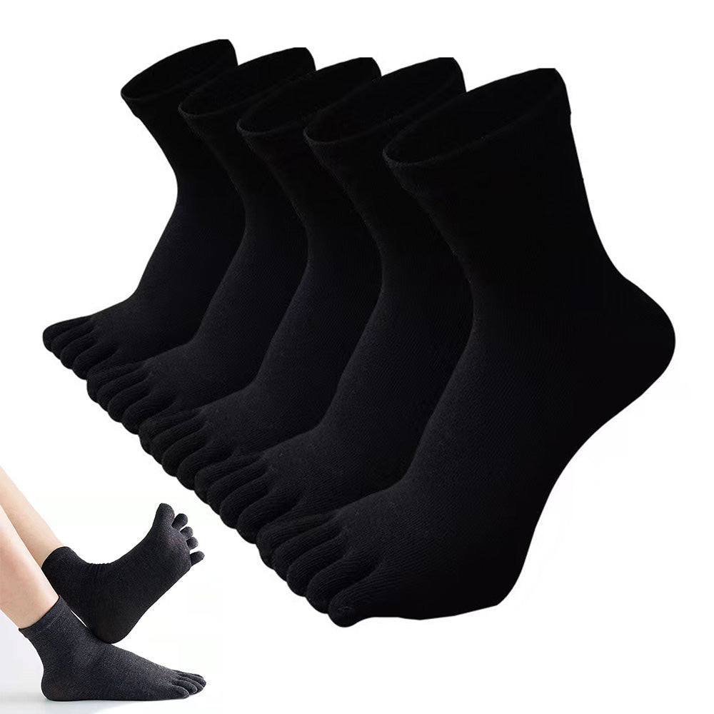5 Pack Mens Breathable Five Toe Socks